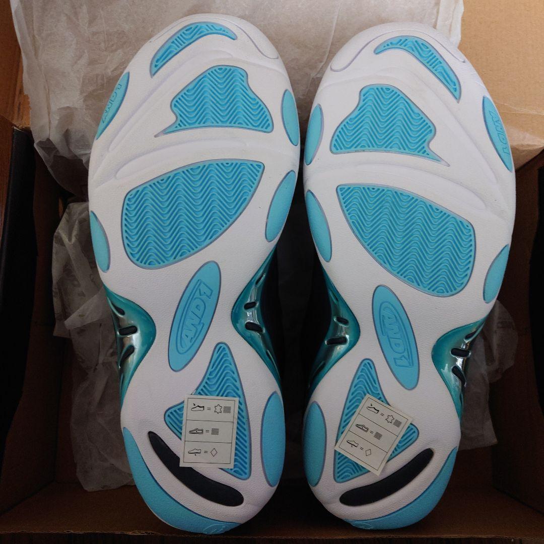 AND1 バスケットボールシューズ ブラック/ターコイズ　未使用