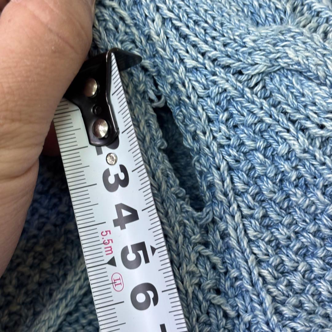 ポロ ラルフローレン インディゴ 藍染 星条旗 ケーブル ニット アランセーター