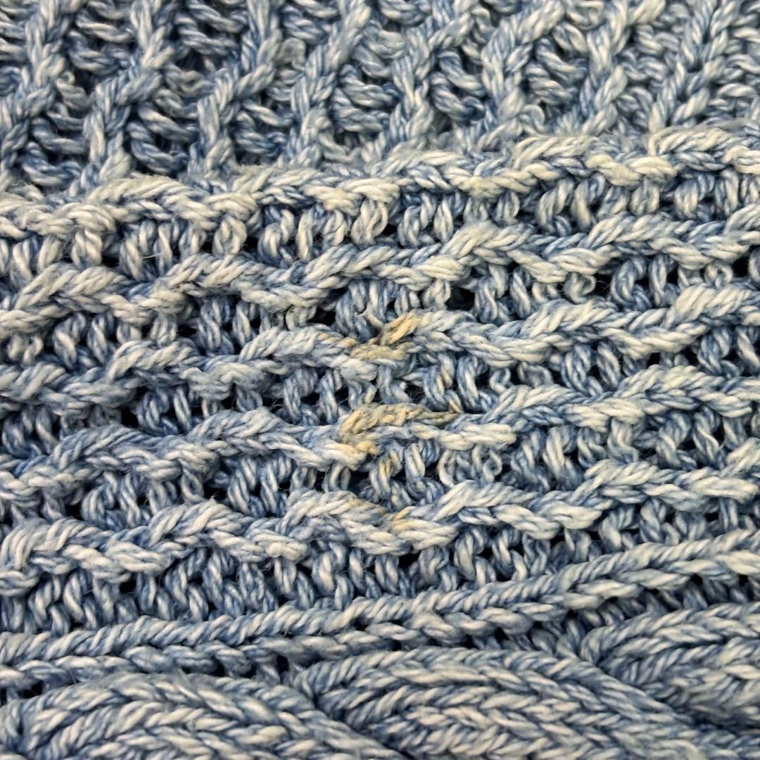 ポロ ラルフローレン インディゴ 藍染 星条旗 ケーブル ニット アランセーター