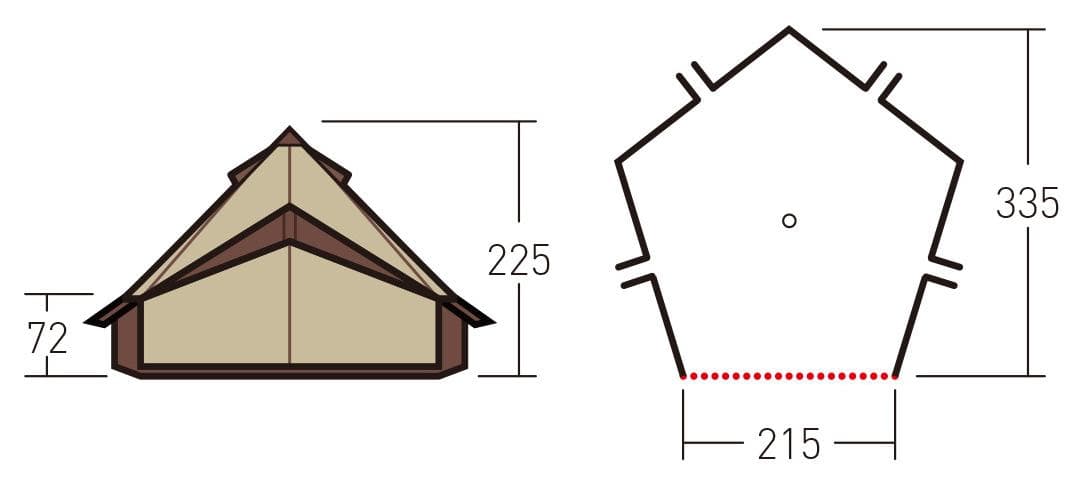 オガワ　グロッケ８ ワンポール ベル型 4人用テント　2786　新品未使用