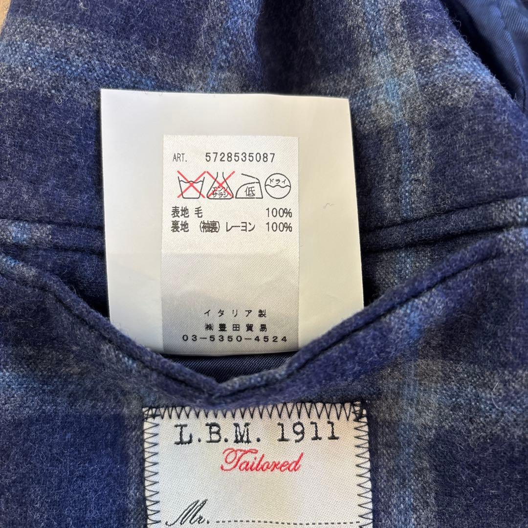 【新品】L.B.M.1911 ネイビーチェック ジャケット size\"46R\"