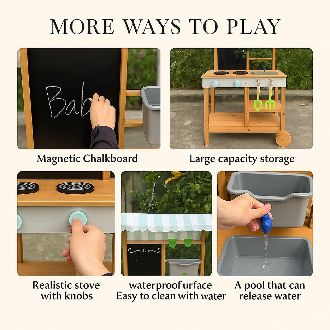 PETITS GÉNIES マッドキッチン 屋外おままごと水遊び 泥遊びガーデン
