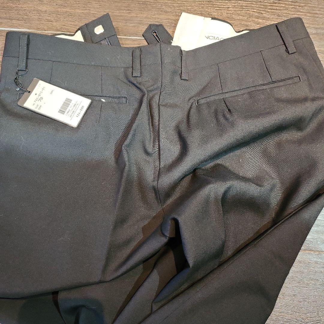 レア品　80's BALENCIAGA　スラックス　黒色　新品