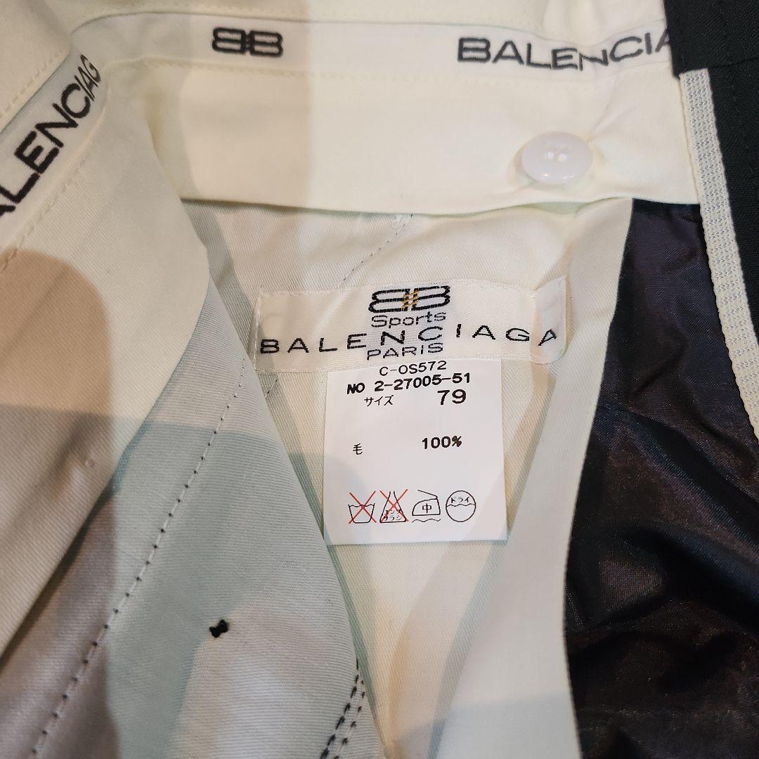 レア品　80's BALENCIAGA　スラックス　黒色　新品