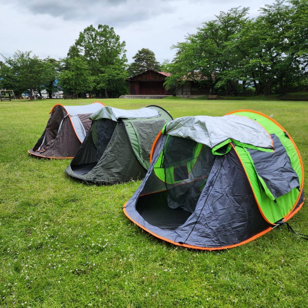 送料無料!　1秒テント　テント　アウトドア　キャンプ　BBQ グリーン&グレー