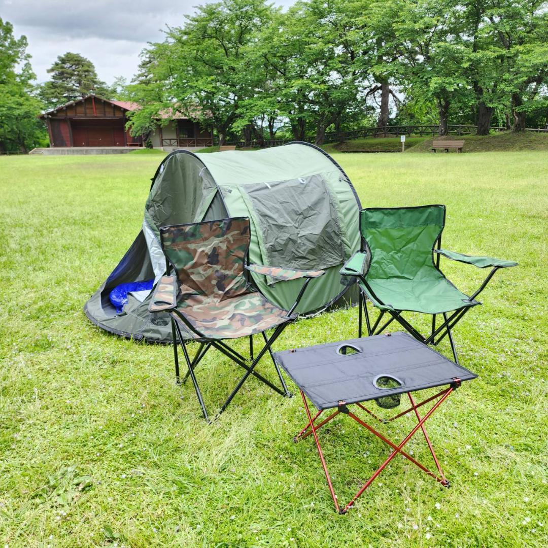 送料無料!　1秒テント　テント　アウトドア　キャンプ　BBQ グリーン&グレー
