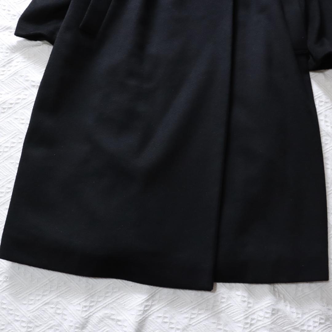極美品！カシミア100％！高級ロングコート　丸襟　チェスターコート　マキシ丈
