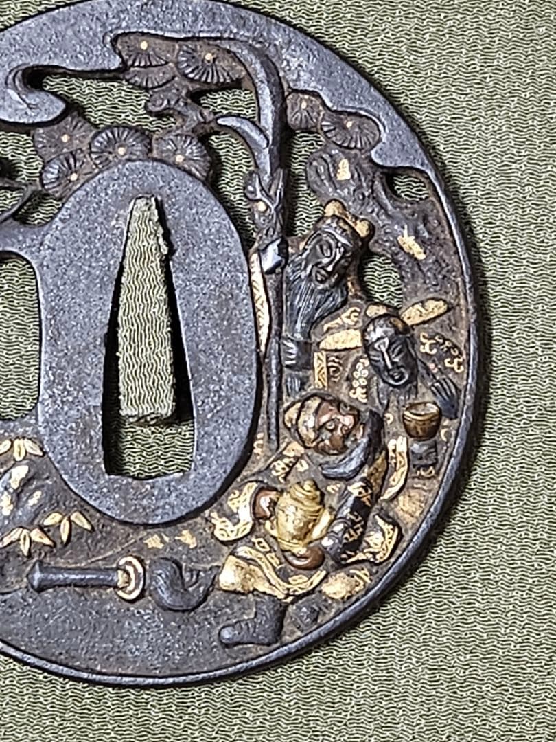 三国志図　鍔　彦根　鑑定書付き