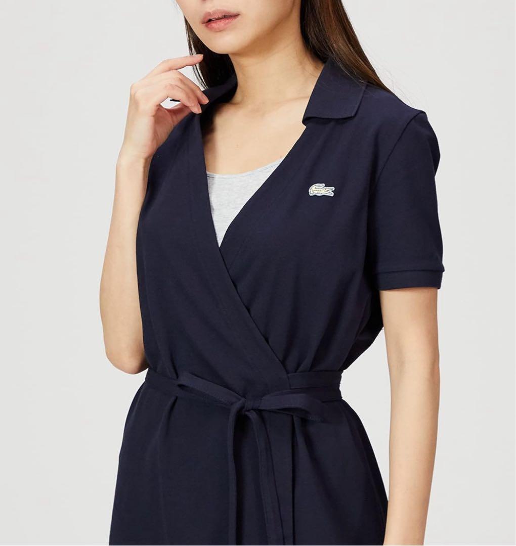 【新品】 ラコステ ラップアラウンド ポロドレス　ワンピースEF1492L 36