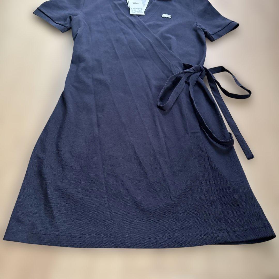 【新品】 ラコステ ラップアラウンド ポロドレス　ワンピースEF1492L 36
