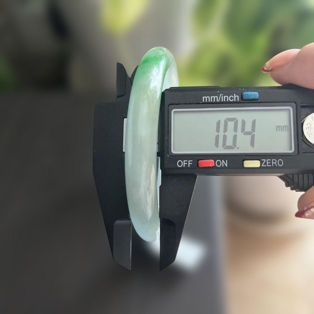 証明書付き❤️綺麗円型翡翠バングル