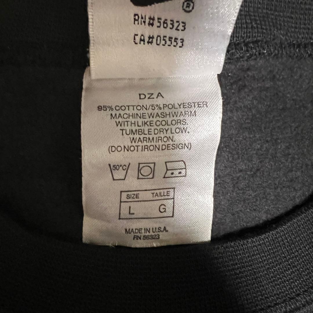 【デッドストック】90sUSA製ナイキワンポイントロゴ刺繍新品タグ付きブラック