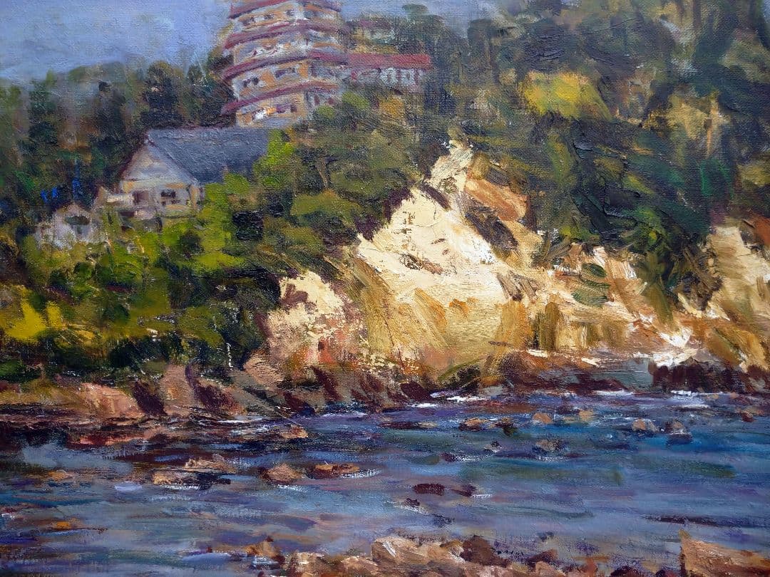 五浦海岸」(油彩画F30号) - メルカリ