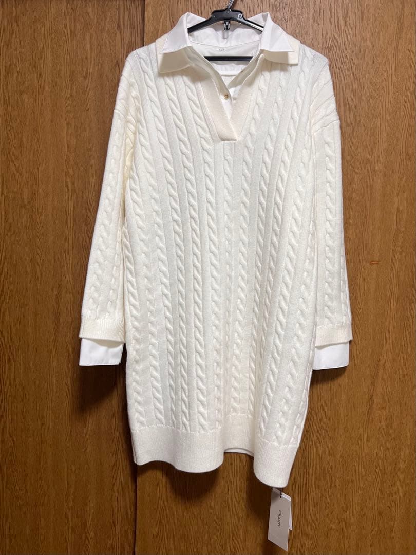 JUSGLITTY レイヤードケーブルミニワンピース 新品タグ付き - メルカリ