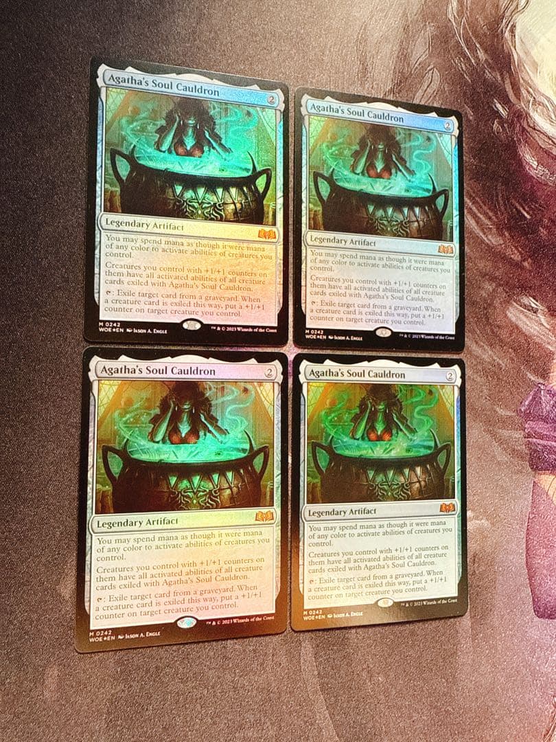 【foil】アガサの魂の大釜　英語　4枚セット