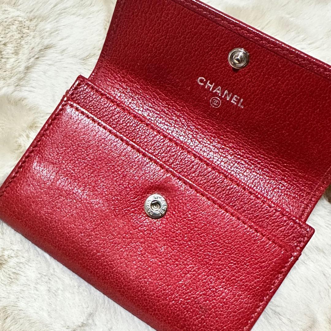 CHANEL 赤 レザー ケース