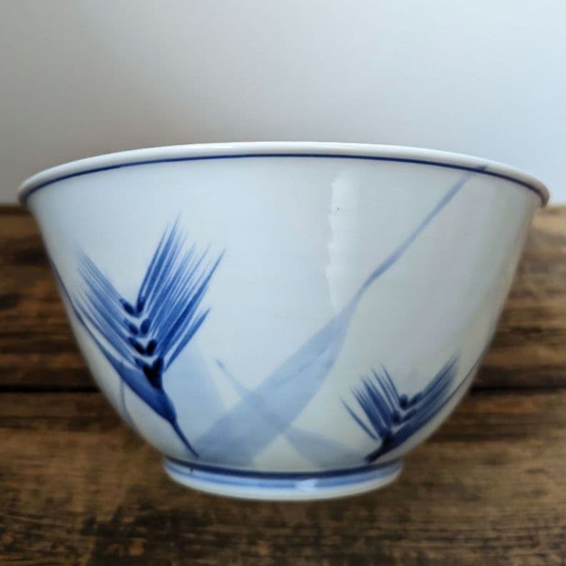 【柴田良三】白磁 染付 深鉢 丼