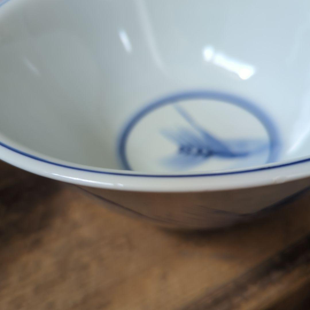 【柴田良三】白磁 染付 深鉢 丼