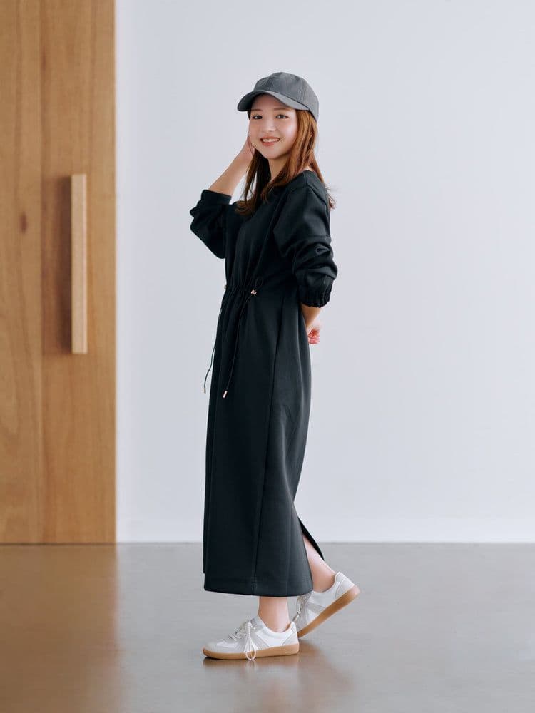 COHINA ドロストデザインダンボールワンピース short