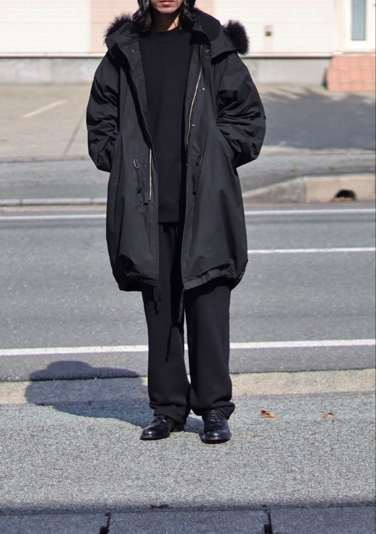 週末限定セールCOMOLI 25AW コットンナイロンミリタリーフーデッドコート