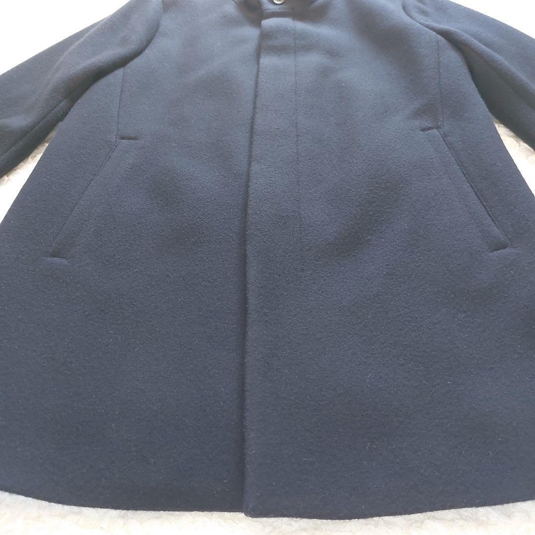 美品✨Theory メンズ スタンドカラーコート ウール ネイビー