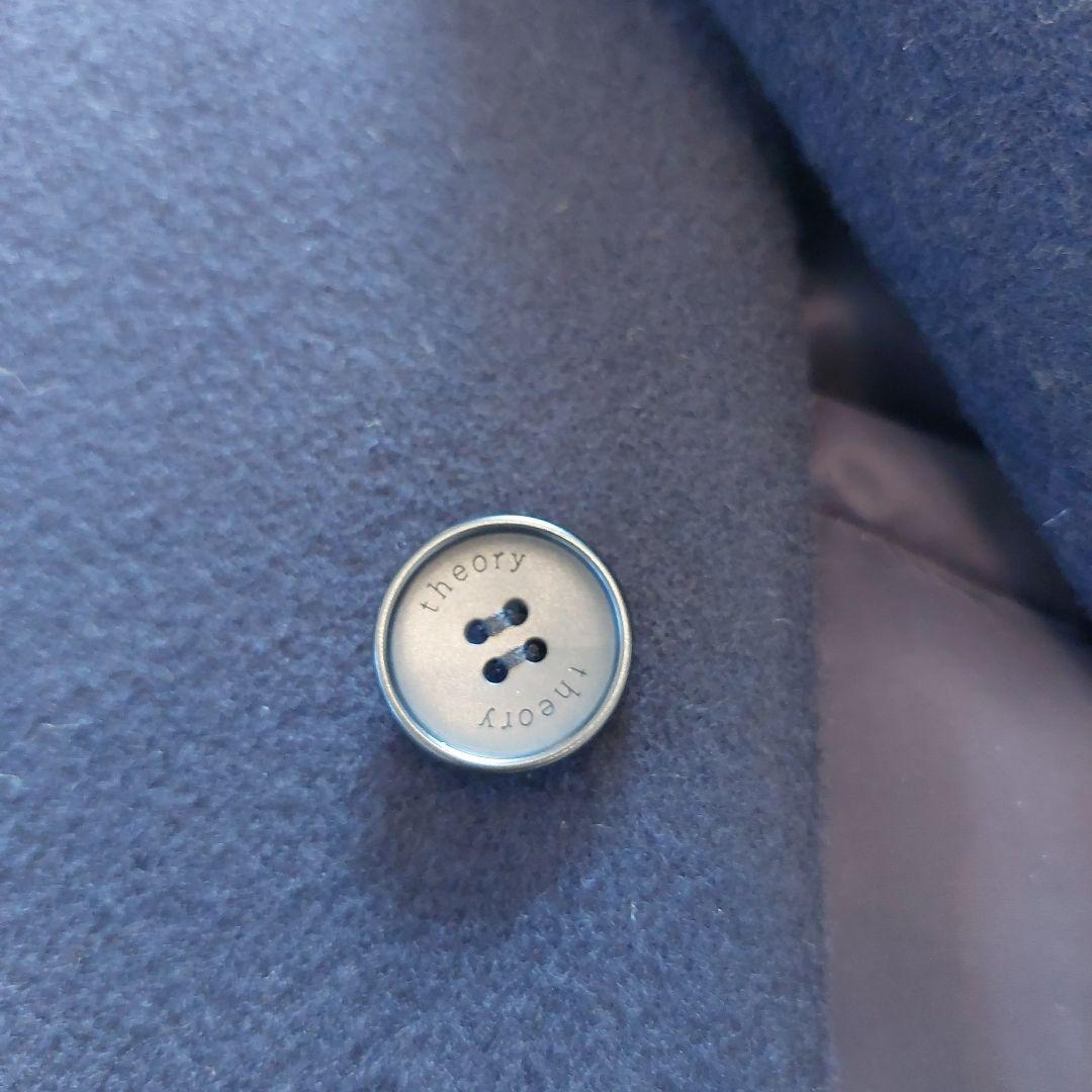 美品✨Theory メンズ スタンドカラーコート ウール ネイビー