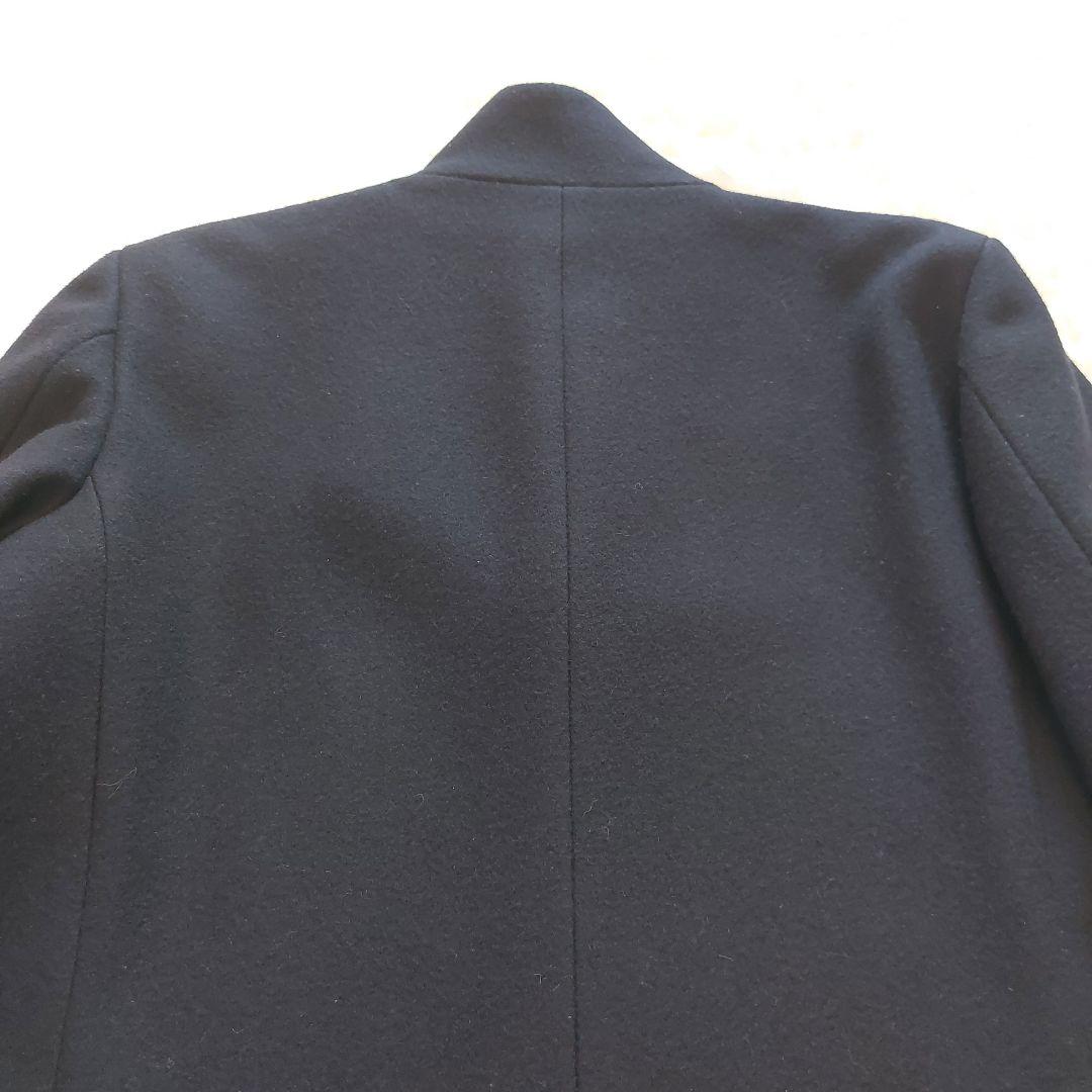 美品✨Theory メンズ スタンドカラーコート ウール ネイビー