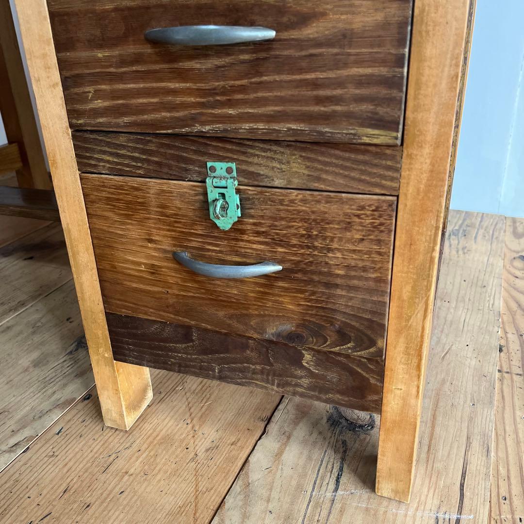 アンティーク 片袖机 テーブル デスク 昭和レトロ z721