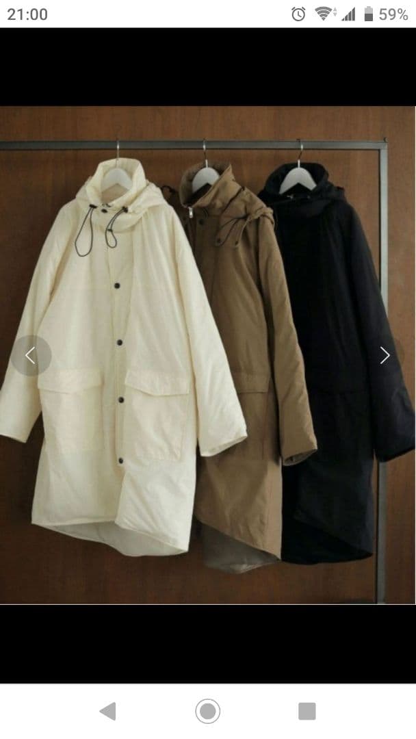 新品anuke アンヌークHooded Coatフード付コート ivory 36 - メルカリ