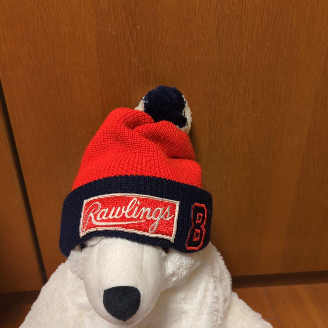 近鉄バファローズカラー Rawlings ニット帽 ポンポン付き