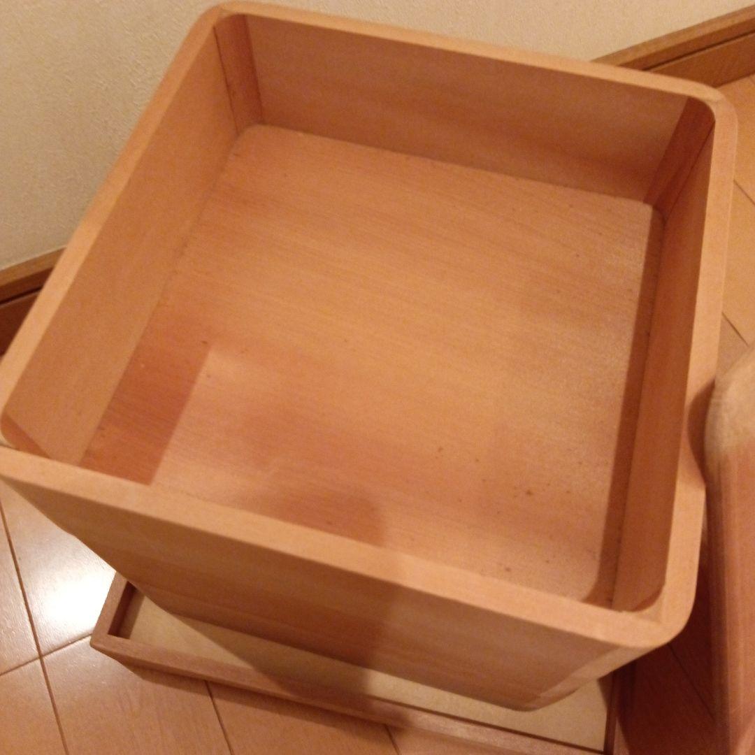 鎌倉彫木地 カツラ材台付重箱 木彫材料 趣味・おもちゃ