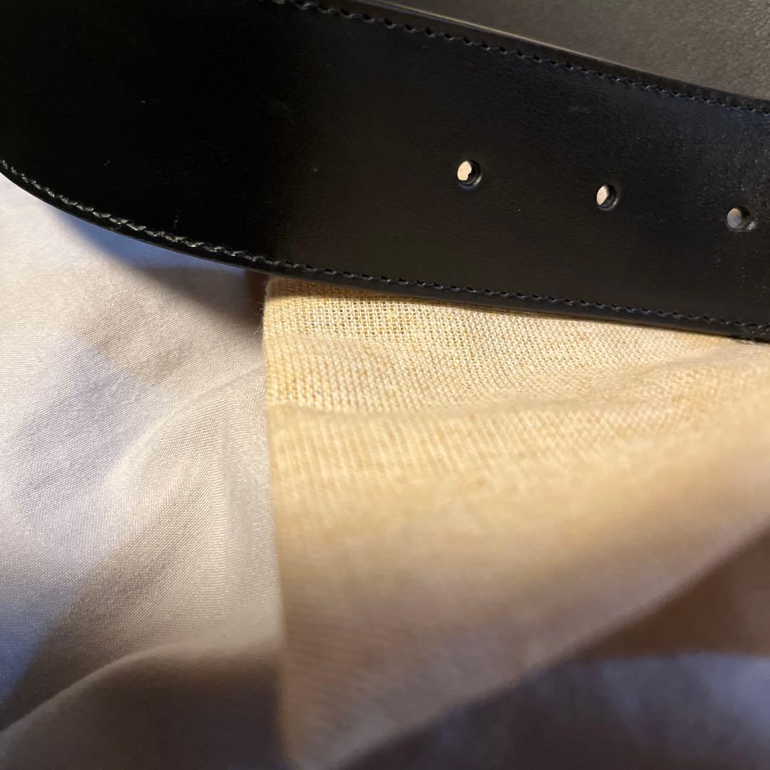 GUCCI ブラックベルト GGバックル S
