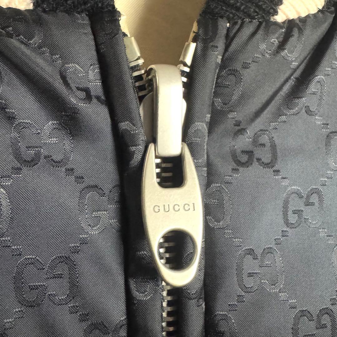 3282【GG総柄・ビッグサイズ52】グッチ リバーシブル ボンバージャケット