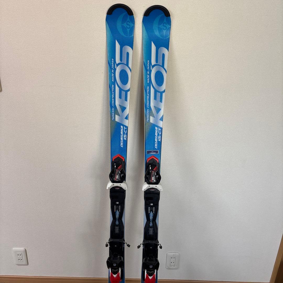 OGASAKA KE-CTスキー 板 青色 バインディング付き 155cm