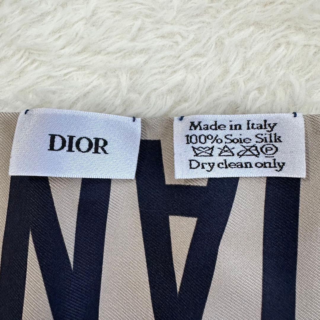 美品✨Dior ディオール ミッツァ スカーフ ネイビー トロッター