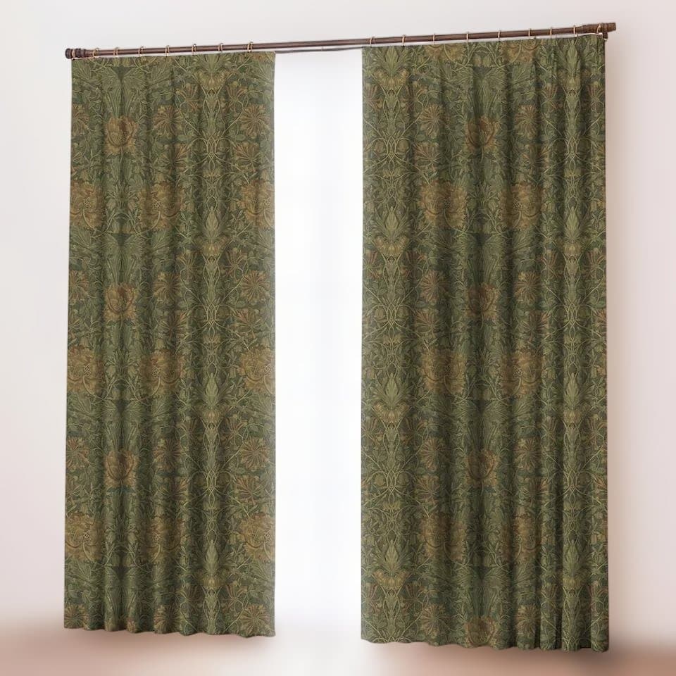 はちこ様専用】ウィリアムモリス カーテン 2枚 タッセル付 100㎝×170㎝