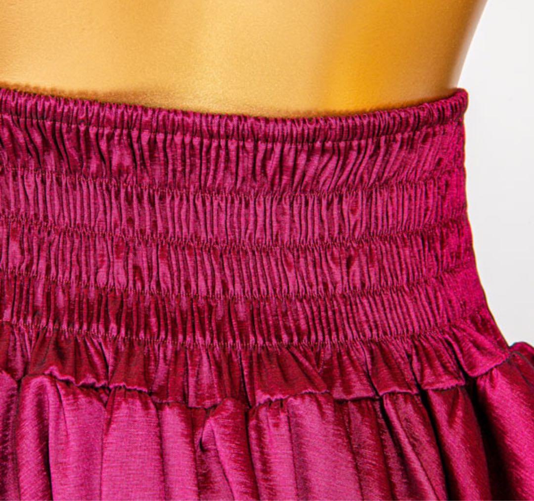 mmj マウナロア フラダンス 衣装 スカート 赤 ワインレッド ハワイアン