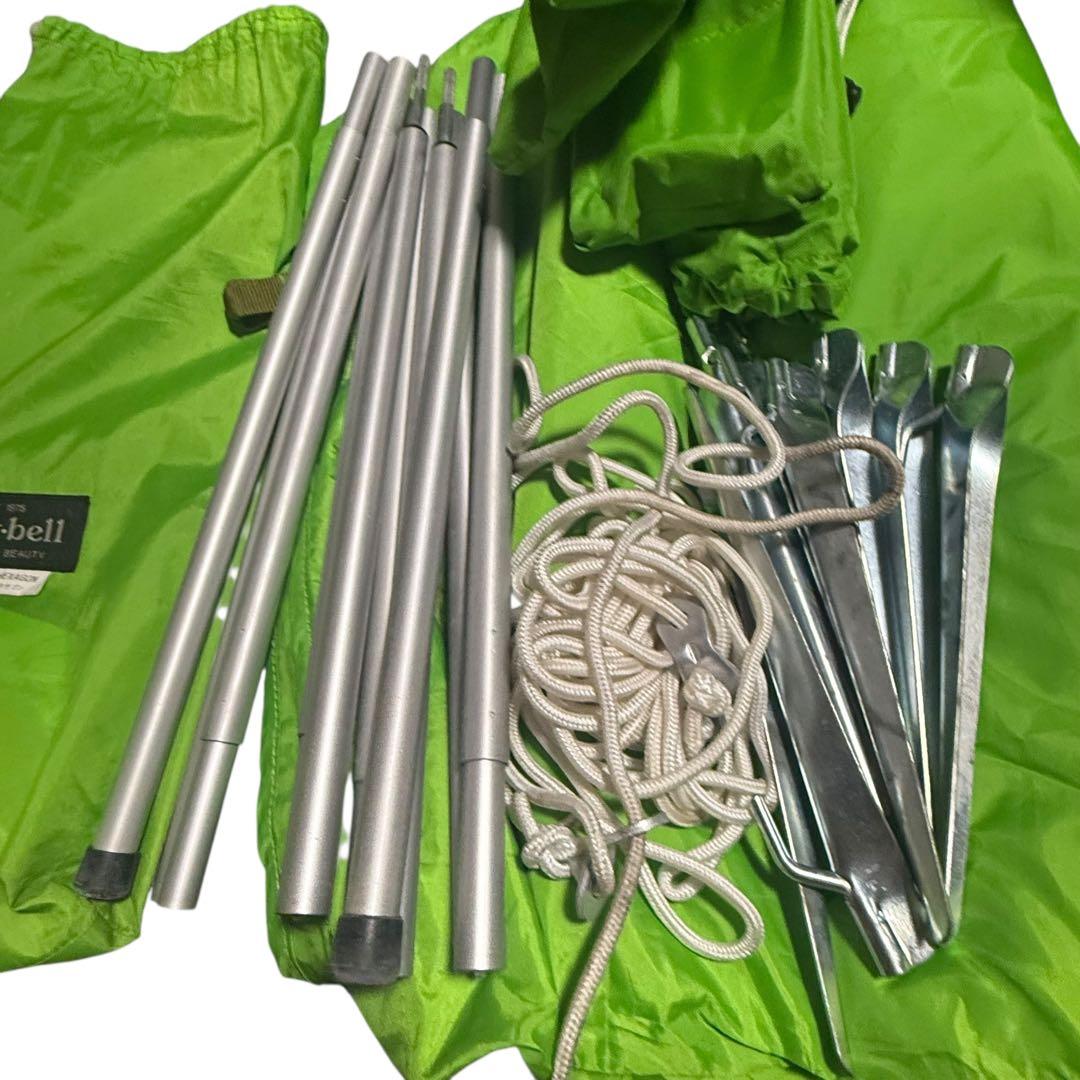 廃盤品 貴重モンベルミニタープHX グリーン& アルミポールの通販