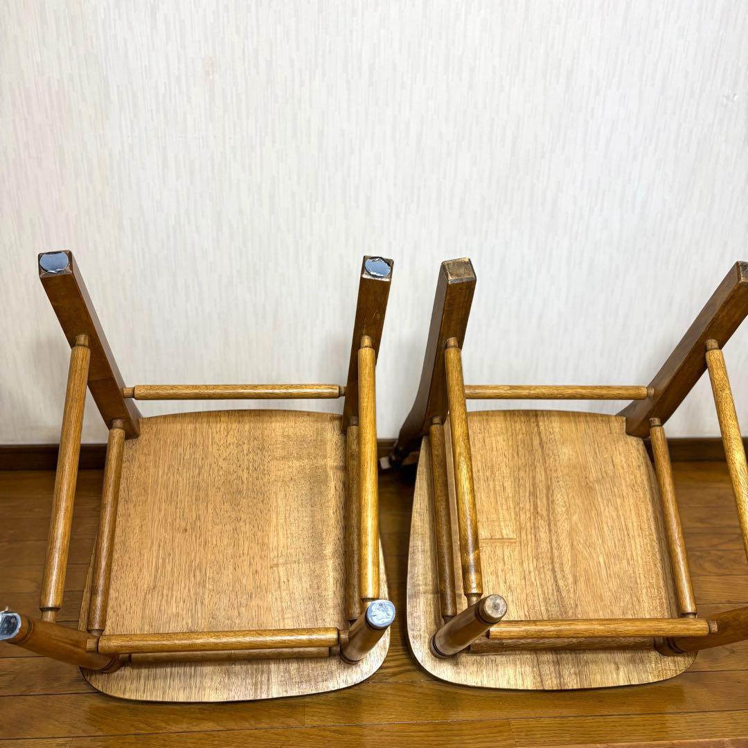 ①ビンテージ ウィンザーチェア　木製ダイニングチェア 椅子 アンティーク×2脚