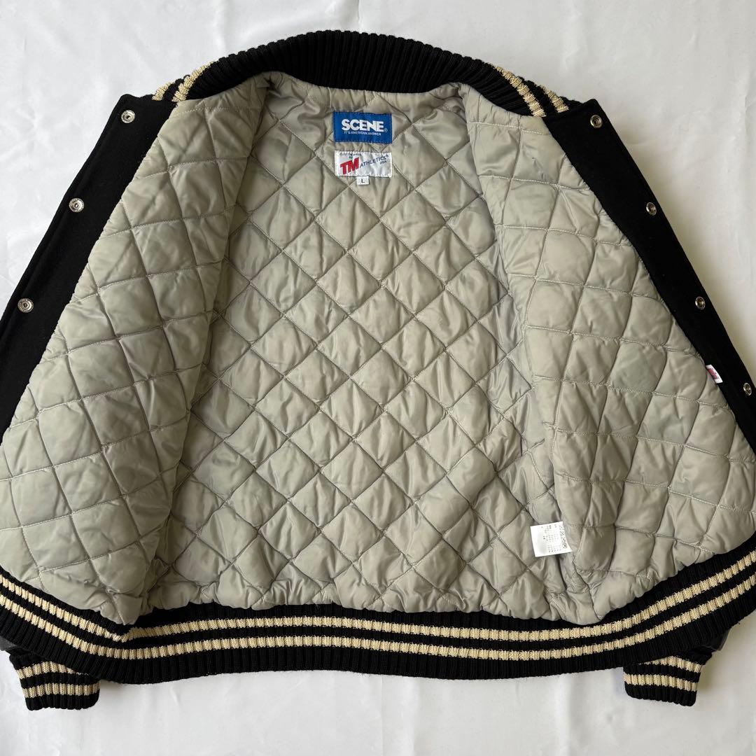 SCENE VAN TM ATHLETICS スタジャン オールブラック L ストア