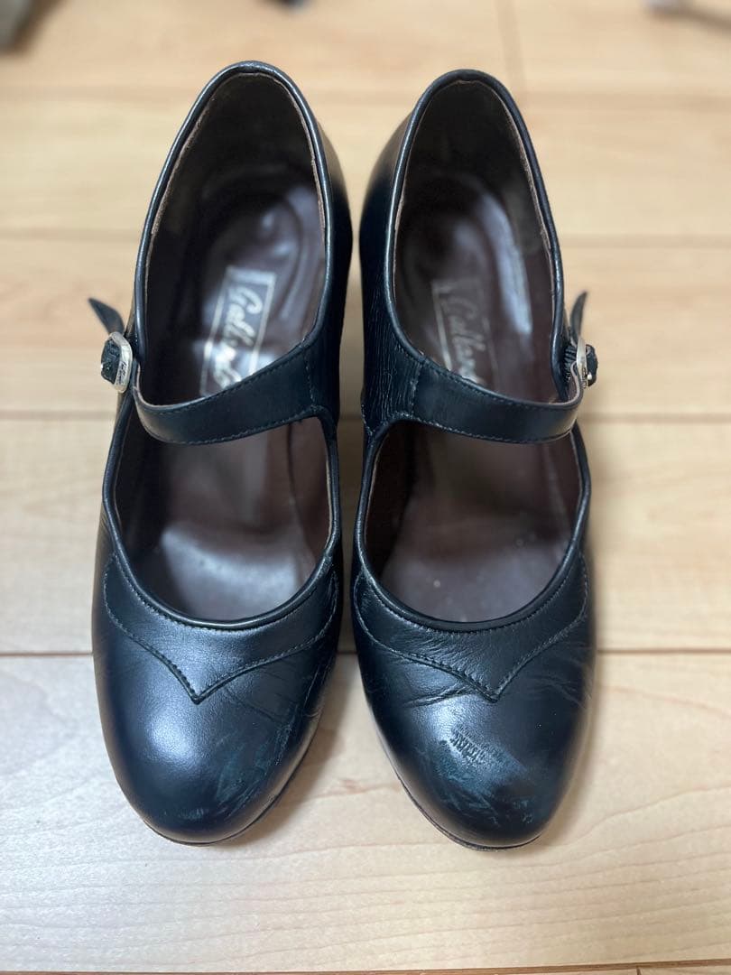 ガジャルド フラメンコシューズ サイズ40 24.5cm 黒革 ブラック