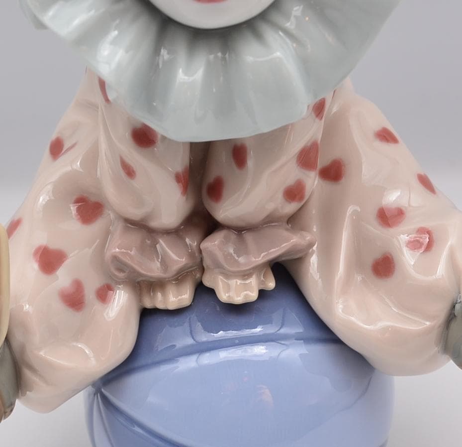 ボールを打つ／小さなピエロ　リヤドロ　２体セット　スペイン　光沢仕上げ　美品