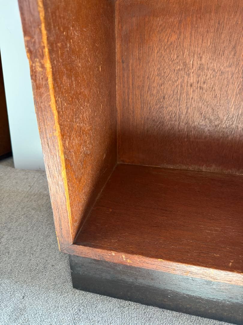 昭和レトロ 木製本棚 背板付き オープンシェルフ 飾り棚 ヴィンテージ