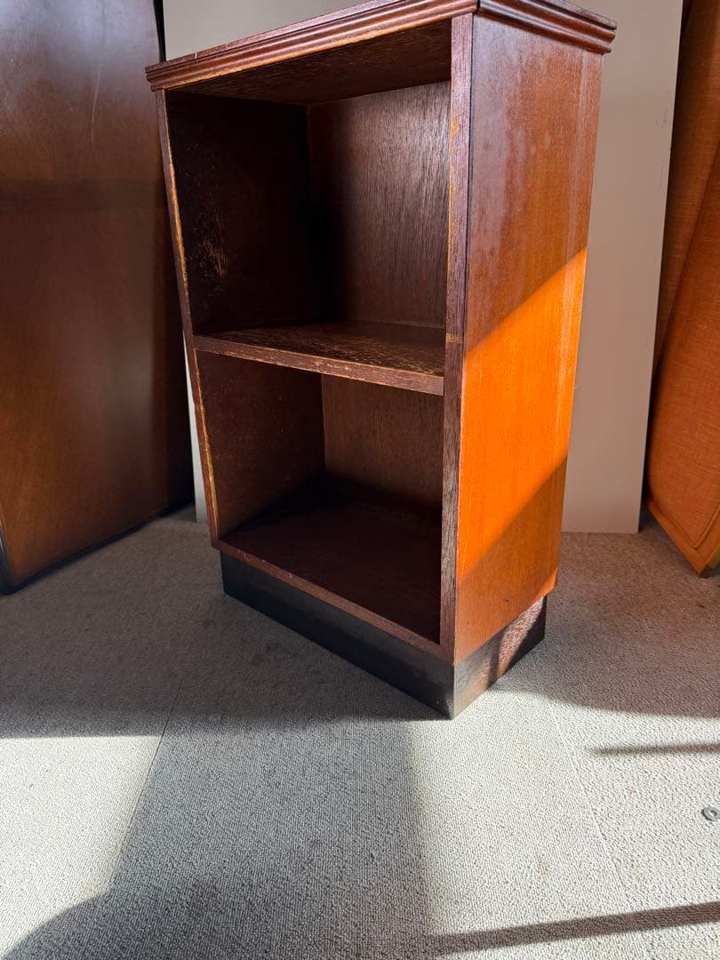 昭和レトロ 木製本棚 背板付き オープンシェルフ 飾り棚 ヴィンテージ