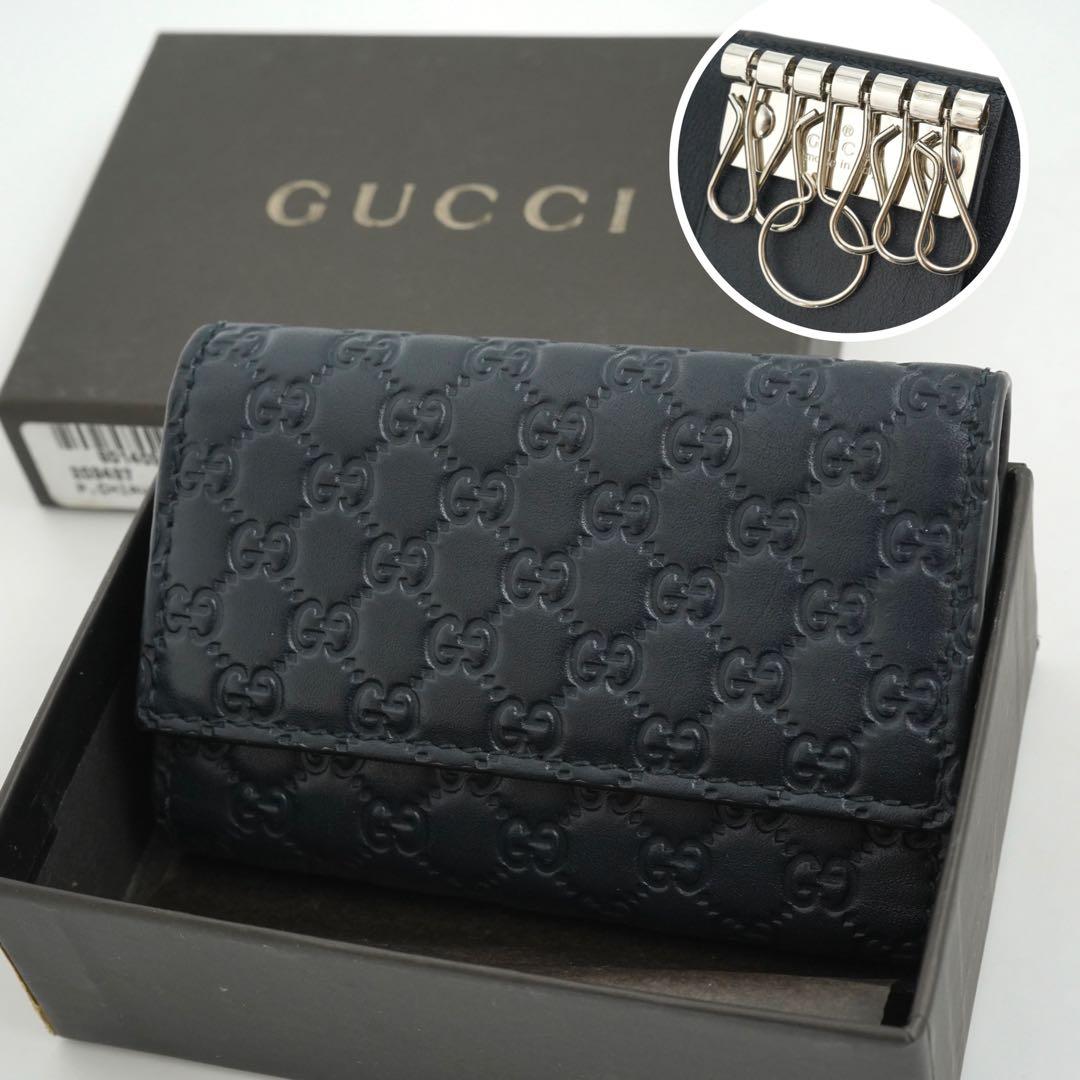 ✨未使用展示品・箱付き✨　GUCCI キーケース　マイクロGG 6連　刻印