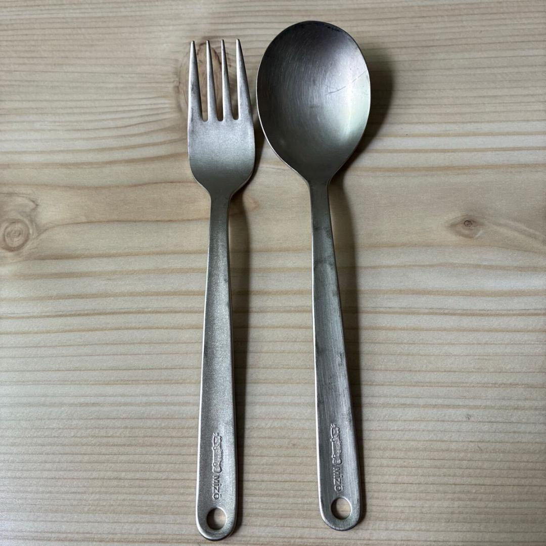 MIZO ミゾー チタン製 フォーク、スプーン 2点セット - メルカリ