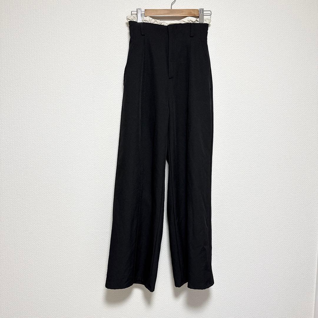 【美品】CAPRICIEUX LE'MAGE フリルウエストパンツ S