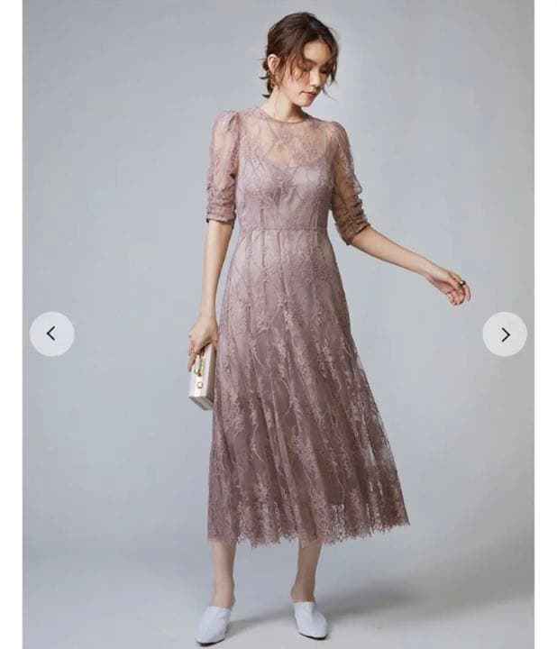 SNIDEL スナイデル バックデザインレースオケワンピース 結婚式 ドレス