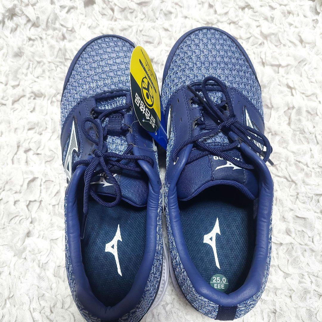 【新品】ミズノ 安全靴 オールマイティVH11L ブルー×ホワイト25cm