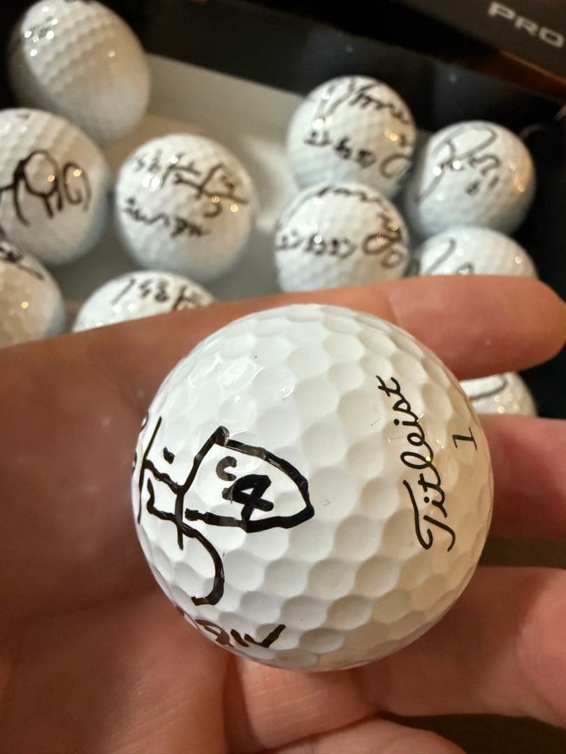 イ・ボミ、キムハヌル、ユンチェヨン、北田るい女子プロゴルファー 直筆サインボール